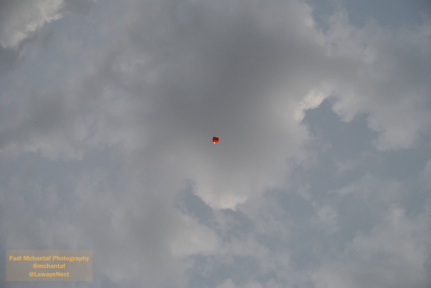 heart shaped sky lantern at Karon beachside